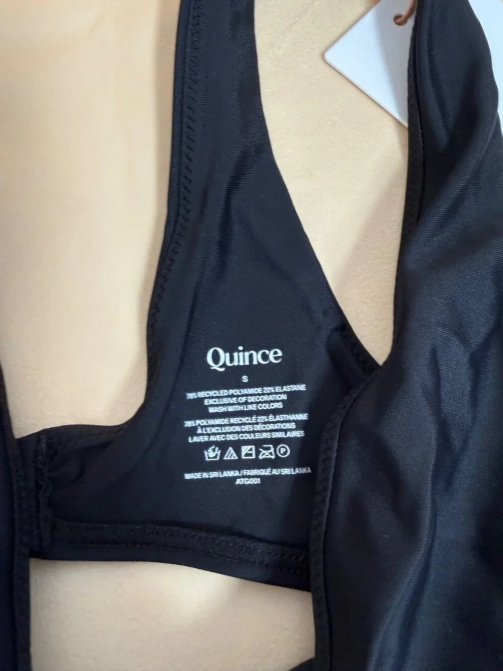 Quince Womens Black Bikini Set Size Small